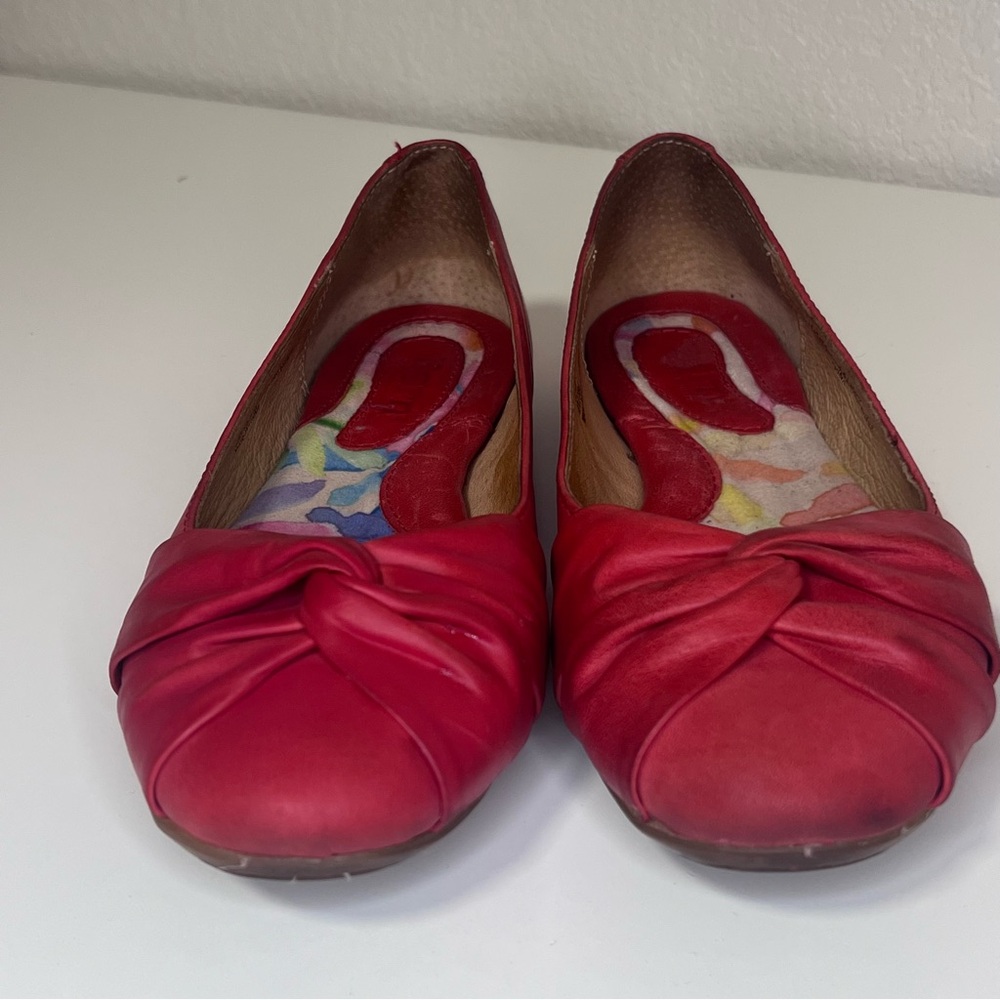 Born Lilly red Twist Leather Ballet Flats - Picture 4 of 7